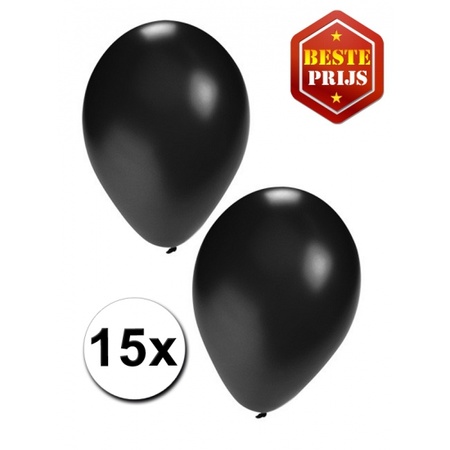 Helium tank met 30 zwarte ballonnen