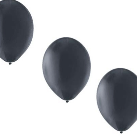 50x balloons black and red