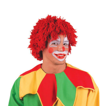 Clown verkleed set volwassenen - Pruik/schmink/handschoenen