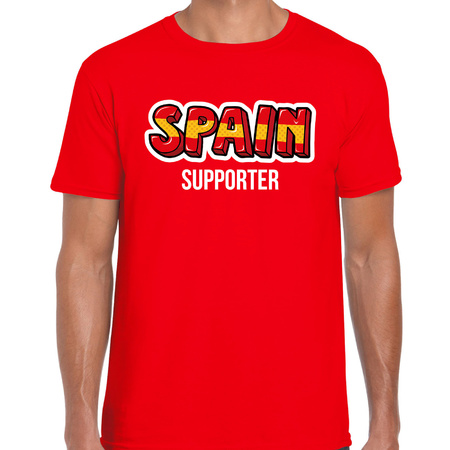 Red supporter shirt Spain supporter for men