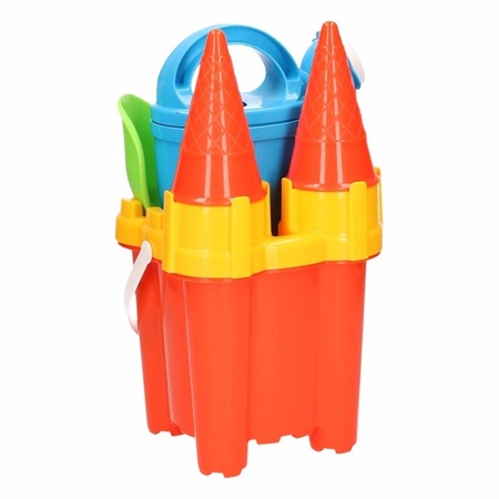 Castle sand buckets set orange