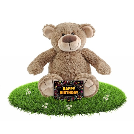 Stuffed teddybear Bella 40 cm + free birthday card