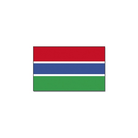 Country flag Gambia - 90 x 150 cm - with compact telescoop stick - waveflags for supporters