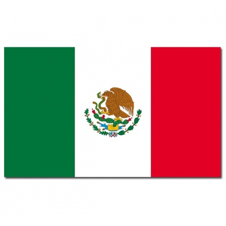 Landen vlaggen versiering set - Mexico - Vlag 90 x 150 cm en vlaggenlijn 3 meter