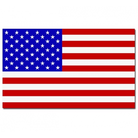Bellatio Decorations - Vlaggen versiering set - USA/Amerika - Vlag 90 x 150 cm en vlaggenlijn 4 mete