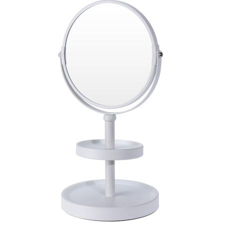 White mirror with jewelry plateau 25 cm